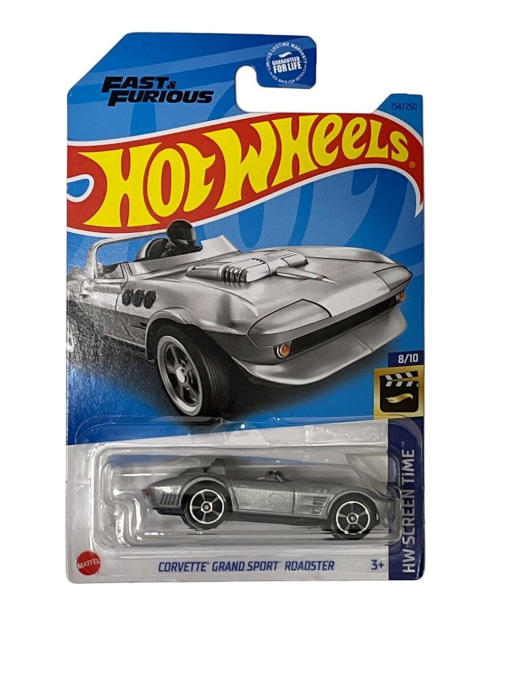 2023 Hot Wheels Corvette Grand Sport Roadster HW Screen Time 94/250 Blue